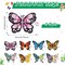 8PCS 5D Diamond Art Bookmarks – Butterfly & Hummingbird Crystal DIY Kit for Adults, Acrylic & Rhinestone Pendants, 8 Unique Styles
